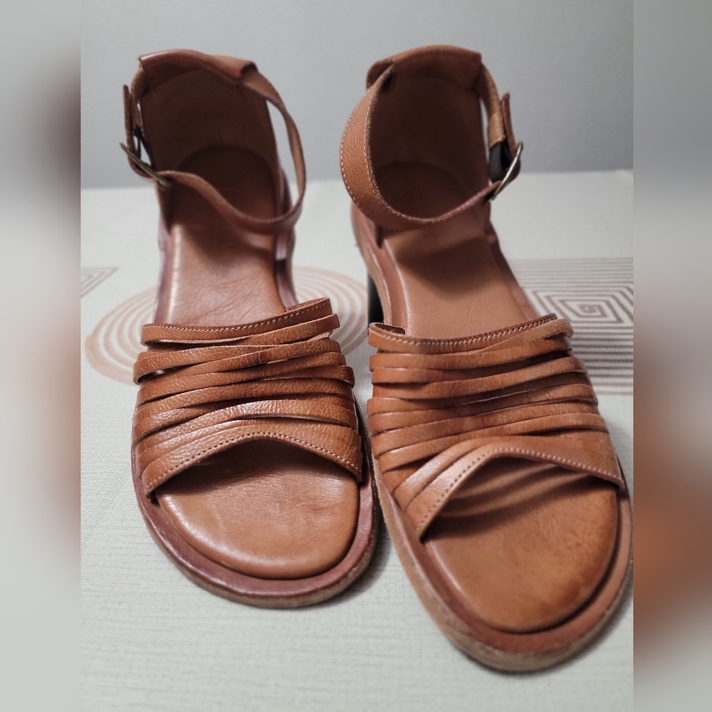 Bed Stu Tan Leather Sandals